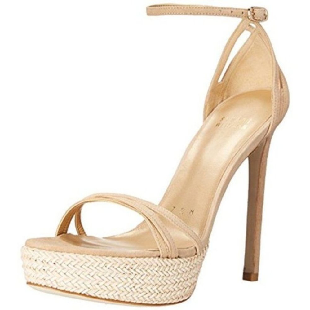 Stuart Weitzman Whichway Ankle Sandal Nude Size 9